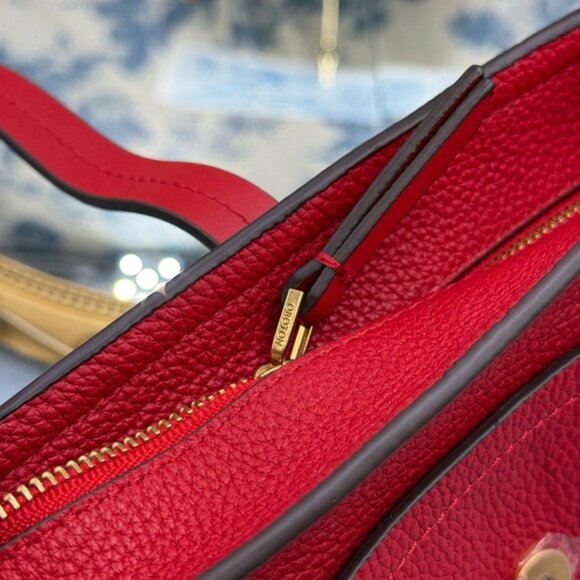 🆕 OROTON 🧿 NWOT Dylan Baguette Bag - Dark Ruby Calfskin Leather - Picture 12 of 16